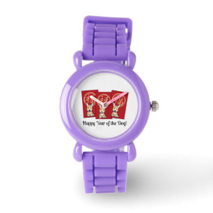 Chinese Rode Envelop Lucky Corgi Jaar van de hond Horloge