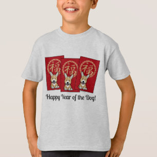 Chinese Rode Envelop Lucky Corgi Jaar van de hond T-shirt