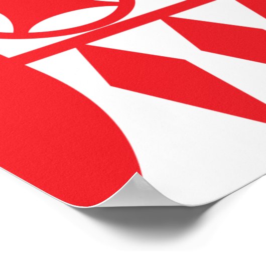 Chinese rode envelop met welvaartssymbool poster (Hoek)