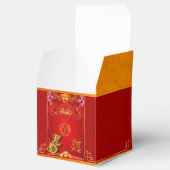 Chinese Rode Knoop Rat Jaar Cube Favoriet Box Bedankdoosjes (Geopend)