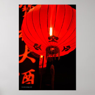 Chinese rode lantaarn poster