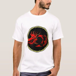 Chinese rode tribaldraak logo 2 t-shirt