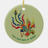 Chinese roestkunst op maat keramisch ornament (Achterkant)