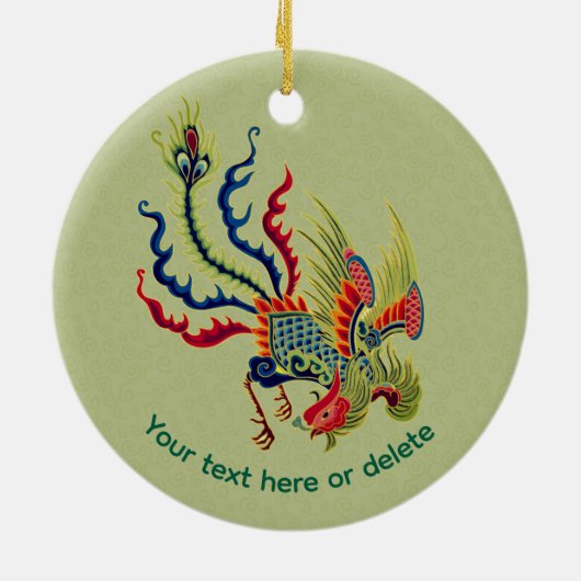 Chinese roestkunst op maat keramisch ornament (Achterkant)