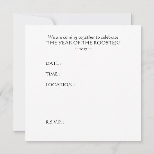 chinese roestsymbool kaart (Achterkant)