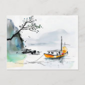 Chinese rommel op rustige wateren briefkaart (Voorkant)