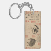 Chinese roomgeit Lunar Year Zodiac Key Sleutelhanger (Voorkant Links)
