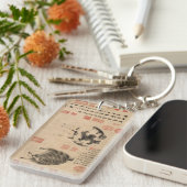 Chinese roomgeit Lunar Year Zodiac Key Sleutelhanger (Voorkant Rechts)