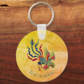 Chinese Rooster Art Design op maat Sleutelhanger (Achterkant)