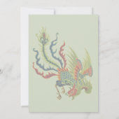 Chinese Rooster Art Design Party Kaart (Achterkant)