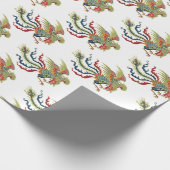Chinese rooster cadeaupapier (Hoek)