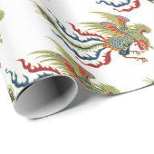 Chinese rooster cadeaupapier (Rol Hoek)