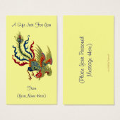 Chinese Rooster - Label voor persoonlijke cadeauka Visitekaartjes (Voorkant /achterkant)