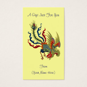 Chinese Rooster - Label voor persoonlijke cadeauka Visitekaartjes