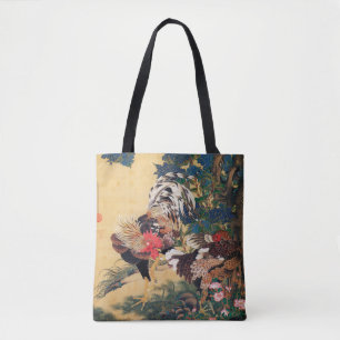 Chinese rooster nieuwjaar 2017 Japans schilderij B Tote Bag