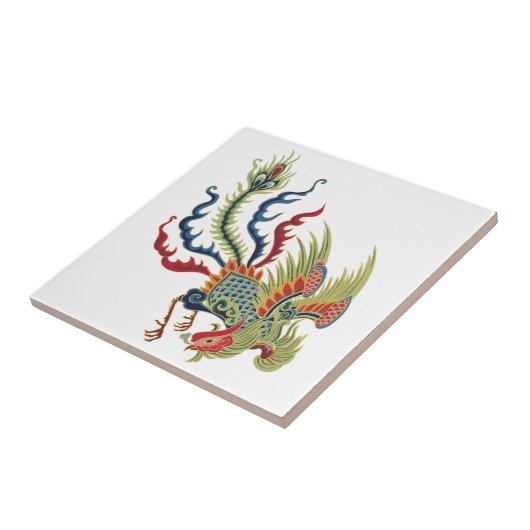 Chinese rooster tegeltje (Zijkant)
