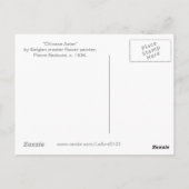 Chinese roosterbloemen briefkaart (Achterkant)