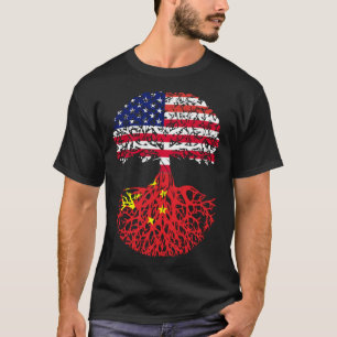 Chinese rots Amerikaanse China vlag Immigrant Citi T-shirt