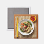 Chinese roze gebakken groenten met peper magneet (Voorkant / Achterkant)