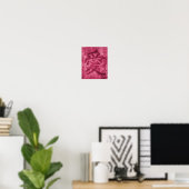 Chinese roze rode liefdessymbool portret poster pr (Thuiskantoor)