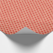 Chinese scallops, peach, Rust en Cream Cadeaupapier (Hoek)