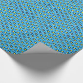 Chinese scallops, Turquoise en Aqua Wrapping Pape Cadeaupapier (Hoek)