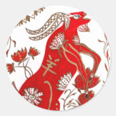 Chinese schapen astrologie ronde sticker (Voorkant)
