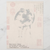 Chinese Schilderij Ram Geit Lunar Jaar Zodiac Lett Custom Briefhoofd (Voorkant)
