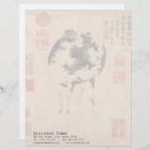 Chinese Schilderij Ram Geit Lunar Jaar Zodiac Lett Custom Briefhoofd (Voorkant / Achterkant)