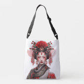 Chinese Schoonheid Print Zak Crossbody Tas (Achterkant)