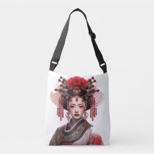 Chinese Schoonheid Print Zak Crossbody Tas