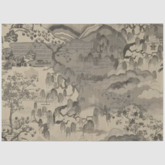 Chinese Sepia Landscape Tissue paper  Tissuepapier