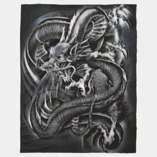 Chinese Shadow Dragon Fleece Deken