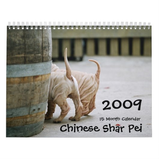 Chinese Shar Pei 15 maanden Kalender (Hoes)