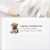 Chinese Shar Pei adreslabels Etiket (Insitu)