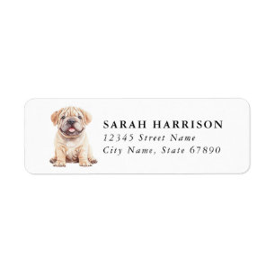 Chinese Shar Pei adreslabels Etiket