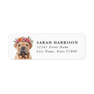 Chinese Shar Pei adreslabels Etiket
