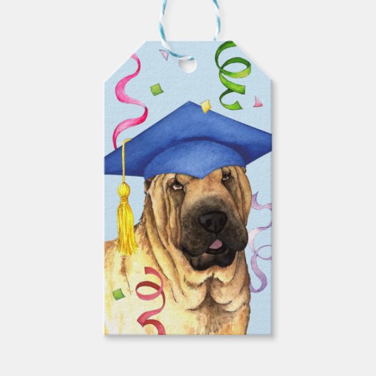 Chinese Shar-Pei Afstuderen Cadeaulabel (Voorkant)