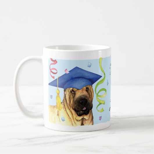 Chinese Shar-Pei Afstuderen Koffiemok (Links)