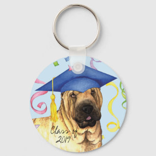 Chinese Shar-Pei Afstuderen Sleutelhanger