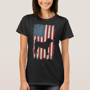 Chinese Shar Pei Amerikaanse vlag Verenigde Staten T-shirt
