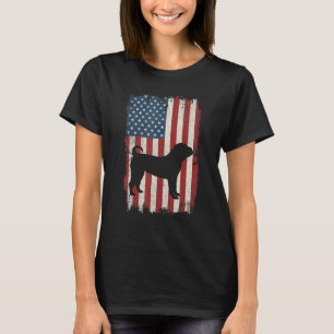 Chinese Shar Pei Amerikaanse vlag Verenigde Staten T-shirt