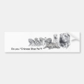 Chinese Shar Pei Bumpersticker (Voorkant)