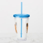 Chinese Shar-Pei cartoon illustratie Acryl Drinkbeker (Rechts)