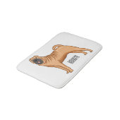 Chinese Shar-Pei cartoon illustratie Badmat (Gekanteld)