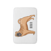 Chinese Shar-Pei cartoon illustratie Badmat (Voorkant Verticaal)