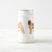 Chinese Shar-Pei cartoon illustratie Bierpul (Center)