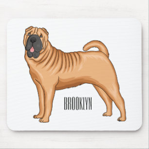 Chinese Shar-Pei cartoon illustratie Muismat