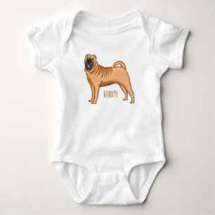 Chinese Shar-Pei cartoon illustratie Romper