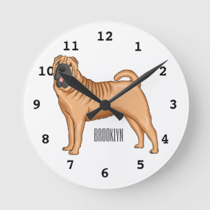 Chinese Shar-Pei cartoon illustratie Ronde Klok